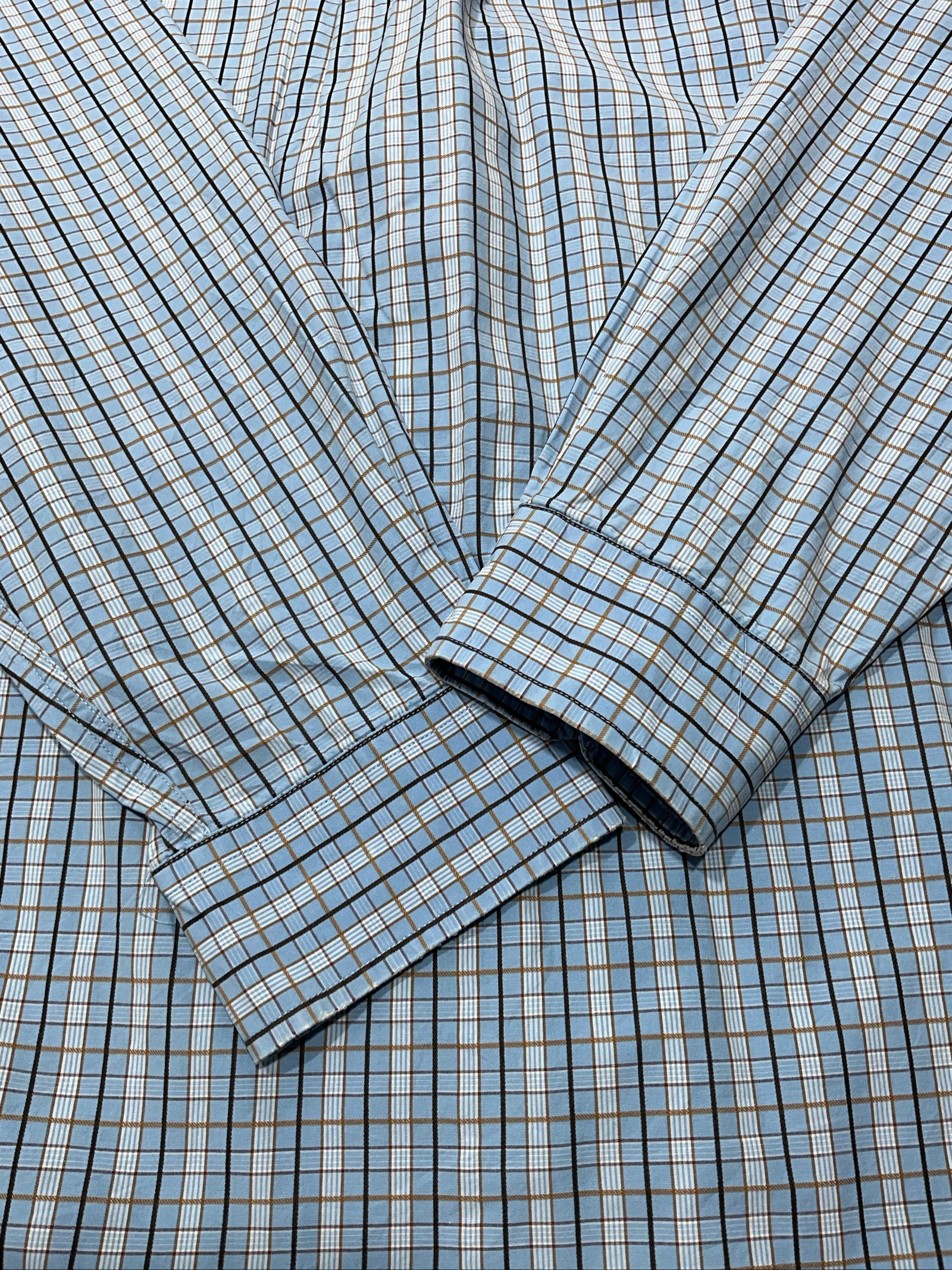 Tommy Hilfiger Long Sleeve Shirt L 100% Cotton Preppy Gingham Blue – photo 11